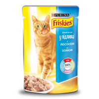 Friskies Консерви для дорослих кішок з лососем шматочки у підливі