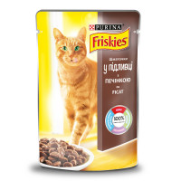 Friskies Консервы для взрослых кошек с печенью кусочки в подливе