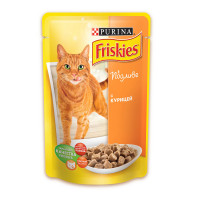 Friskies Консервы для взрослых кошек с курицей кусочки в подливе
