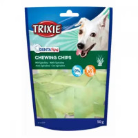 Trixie Denta Fun Chewing Chips Лакомства для собак чипсы со спирулиной