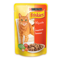 Friskies Консервы для взрослых кошек с индейкой и печенью кусочки в подливе
