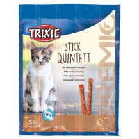 Trixie Premio Stick Quintett Ласощі для котів з ягнятком та індичкою
