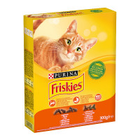Friskies Сухой корм для взрослых кошек с курицей и овощами