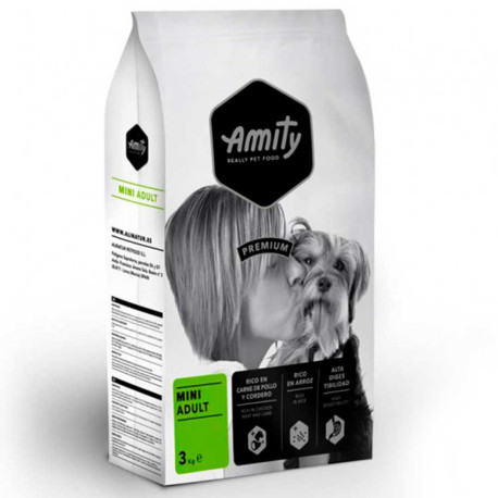 Amity Mini Adult Сухой корм для взрослых собак мелких пород с курицей и ягненком