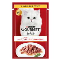 Gourmet Gold Mon Petit Консерви для дорослих кішок з куркою у соусі