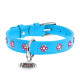Collar Waudog Glamour Ошейник для собак кожаный со стразами Цветочек голубой