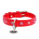Collar Waudog Glamour Ошейник для собак кожаный со стразами Цветочек красный
