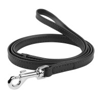 Collar Waudog Glamour Поводок для собак кожаный черный