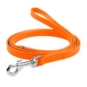 Collar Waudog Glamour Поводок для собак кожаный оранжевый