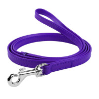 Collar Waudog Glamour Поводок для собак кожаный фиолетовый