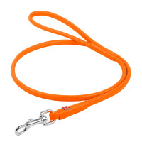 Collar Waudog Glamour Поводок для собак кожаный круглый оранжевый