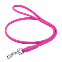 Collar Waudog Glamour Поводок для собак кожаный круглый розовый