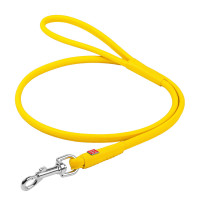 Collar Waudog Glamour Поводок для собак кожаный круглый желтый