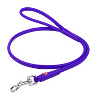 Collar Waudog Glamour Поводок для собак кожаный круглый фиолетовый