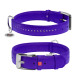 Collar Waudog Glamour Ошейник для собак кожаный двойной со стразами фиолетовый