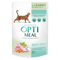 Optimeal Cat Adult Консервы для взрослых кошек с короликом в морковном желе