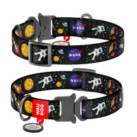 Collar Waudog Nylon Нашийник для собак нейлоновий c QR паспортом металева пряжка-фастекс NASA