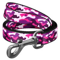 Collar Waudog Nylon Поводок для собак нейлоновый Розовый камо