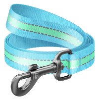 Collar Waudog Nylon Повідець для собак нейлоновий світловідбиваючий блакитний