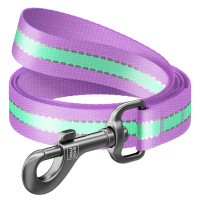 Collar Waudog Nylon Повідець для собак нейлоновий світловідбиваючий фіолетовий