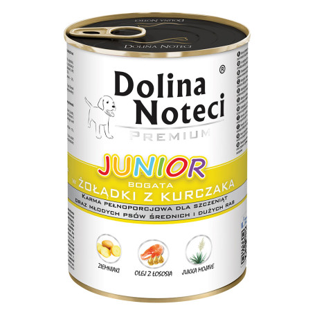 Dolina Noteci Premium Junior Консервы для щенков с куриными желудками