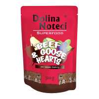 Dolina Noteci Superfood Beef & Goose Hearts Консерви для собак з яловичими та гусячими серцями пауч