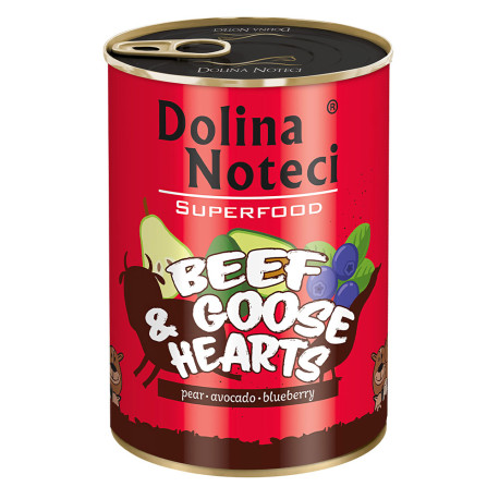 Dolina Noteci Superfood Beef & Goose Hearts Консерви для собак з яловичими та гусячими серцями