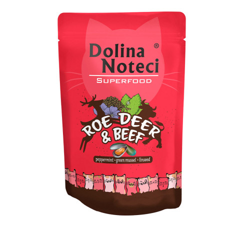 Dolina Noteci Superfood Roe Deer & Beef Консерви для котів з козулею та яловичиною