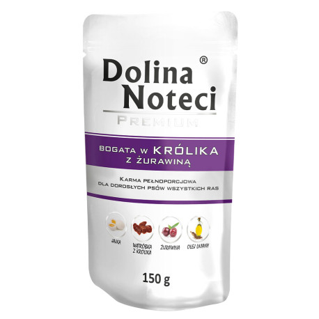 Dolina Noteci Premium Rabbit With Cranberry Консервы для собак с кроликом и клюквой пауч