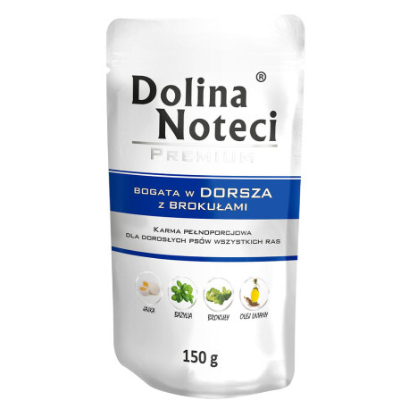 Dolina Noteci Premium Cod With Broccoli Консерви для собак з тріскою та броколі пауч