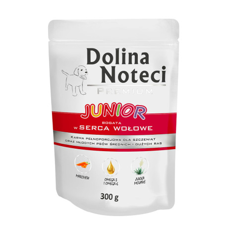 Dolina Noteci Premium Junior Консервы для щенков с говяжим сердцем пауч