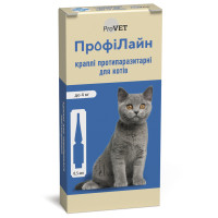 ProVET ПрофіЛайн Краплі від бліх та кліщів для кішок до 4 кг