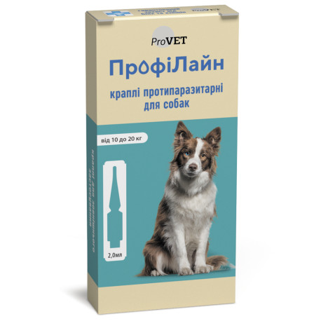 ProVET ПрофиЛайн Капли от блох и клещей для собак от 10 до 20 кг