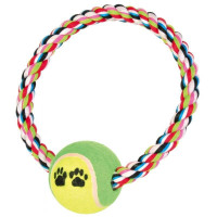 Trixie Іграшка для собак Канат - каблучка з м'ячем