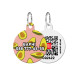 Collar Waudog Smart ID Адресник для собак и котов персонализированный c QR паспортом, рисунок Авокадо розовый