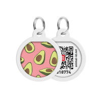 Collar Waudog Smart ID Адресник с QR-кодом металлический с рисунком Авокадо 2