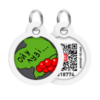 Collar Waudog Smart ID Адресник с QR-кодом металлический с рисунком Калина