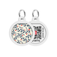 Collar Waudog Smart ID Адресник с QR-кодом металлический с рисунком Растения