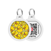 Collar Waudog Smart ID Адреса з QR-кодом металевий з малюнком Качечки
