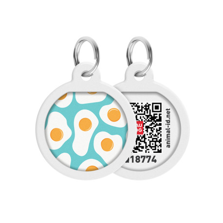 Collar Waudog Smart ID Адресник з QR-кодом металевий з малюнком Яєчня