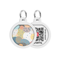 Collar Waudog Smart ID Адресник с QR-кодом металлический с рисунком Абстракция