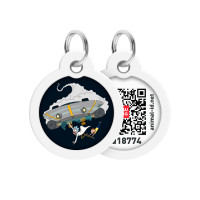 Collar Waudog Smart ID Адресник с QR-кодом металлический с рисунком Рик и Морти 1
