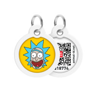 Collar Waudog Smart ID Адресник с QR-кодом металлический с рисунком Рик и Морти 3