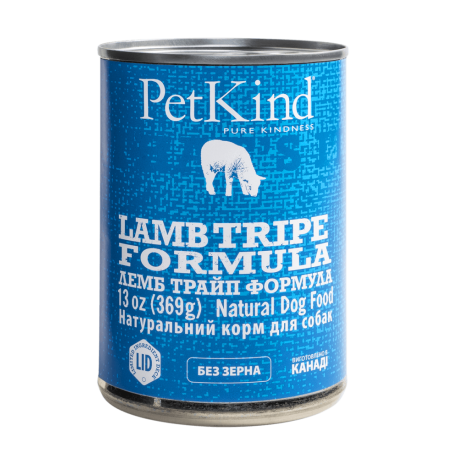 PetKind Lamb Tripe Formula Беззернові консерви для собак з новозеландським ягнятком та м'ясом канадської індички