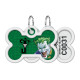 Collar Waudog Smart ID Адресник с QR-кодом металлический с рисунком Джокер зеленый
