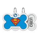 Collar Waudog Smart ID Адреса з QR-кодом металевий з малюнком Супермен герой