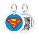 Collar Waudog Smart ID Адреса з QR-кодом металевий з малюнком Супермен герой
