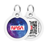 Collar Waudog Smart ID Адресник с QR-кодом металлический с рисунком NASA21