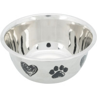 Trixie Металлическая миска для собак на резиновой основе с рисунком