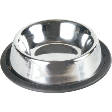 Trixie Stainless Steel Bowl Металлическая миска для кошек и собак нескользящая 